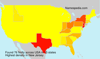 Surname Nolty in USA
