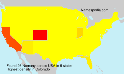 Surname Nomany in USA Surname Nomany in USA