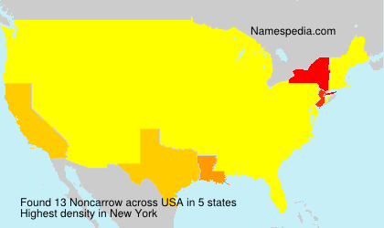 Surname Noncarrow in USA Surname Noncarrow in USA