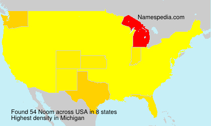 Surname Noom in USA Surname Noom in USA