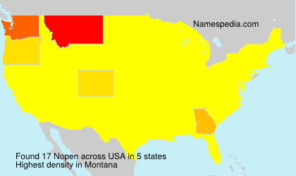 Surname Nopen in USA Surname Nopen in USA