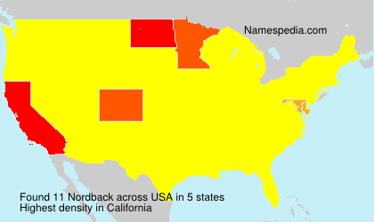 Surname Nordback in USA Surname Nordback in USA
