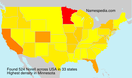 Surname Norell in USA Surname Norell in USA