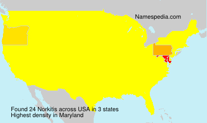 Surname Norkitis in USA Surname Norkitis in USA