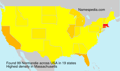 Surname Normandie in USA