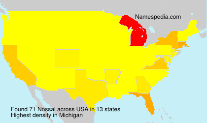 Surname Nossal in USA Surname Nossal in USA