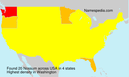 Surname Nossum in USA Surname Nossum in USA