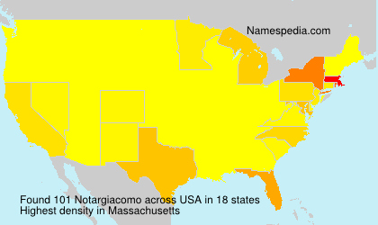 Surname Notargiacomo in USA