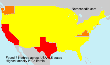 Surname Nothrop in USA Surname Nothrop in USA