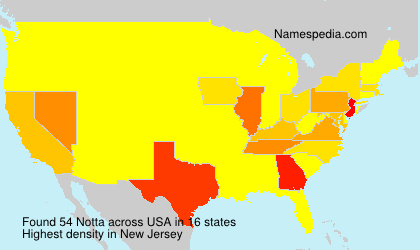 Surname Notta in USA