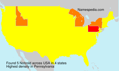 Surname Notzold in USA