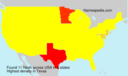 Surname Nsoh in USA Surname Nsoh in USA