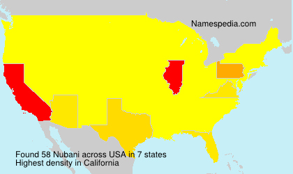 Surname Nubani in USA
