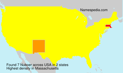 Surname Nuboer in USA
