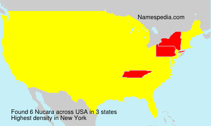 Surname Nucara in USA