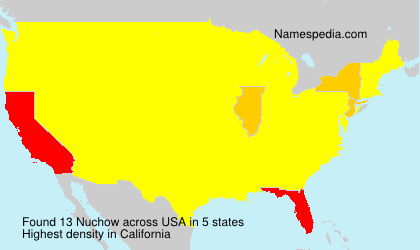 Surname Nuchow in USA