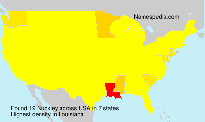 Surname Nuckley in USA