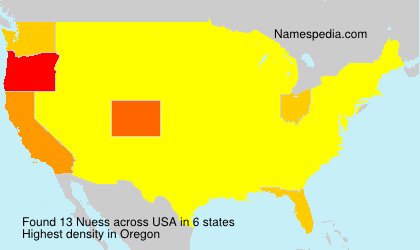 Surname Nuess in USA Surname Nuess in USA