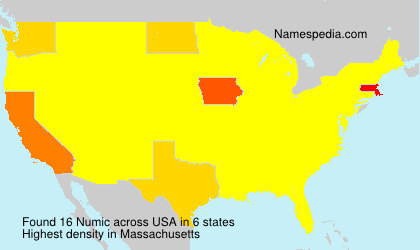 Surname Numic in USA Surname Numic in USA