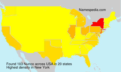 Surname Nunoo in USA Surname Nunoo in USA