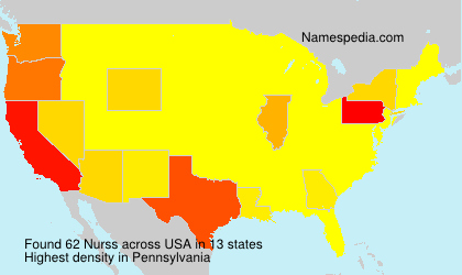 Surname Nurss in USA Surname Nurss in USA