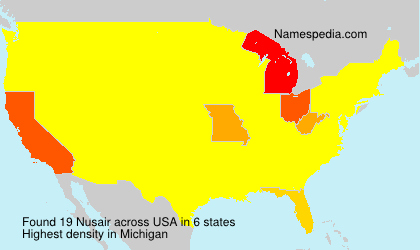 Surname Nusair in USA Surname Nusair in USA