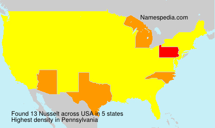 Surname Nusselt in USA Surname Nusselt in USA