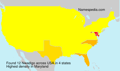 Surname Nwadigo in USA