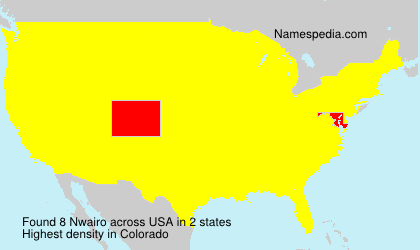 Surname Nwairo in USA