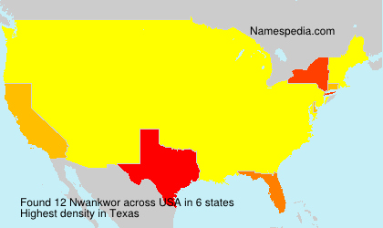 Surname Nwankwor in USA