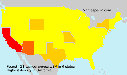 Surname Nwanodi in USA