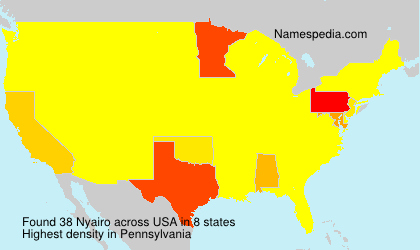 Surname Nyairo in USA Surname Nyairo in USA