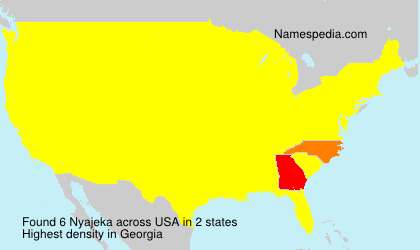 Surname Nyajeka in USA Surname Nyajeka in USA