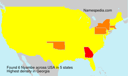 Surname Nyambe in USA Surname Nyambe in USA