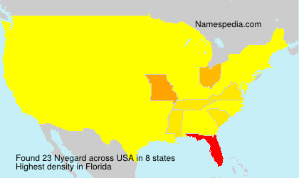 Surname Nyegard in USA Surname Nyegard in USA