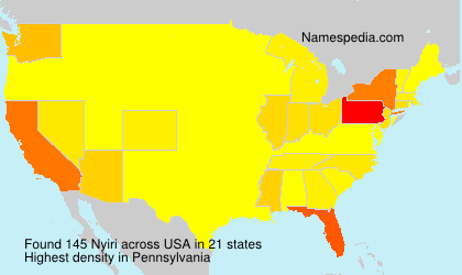 Surname Nyiri in USA Surname Nyiri in USA