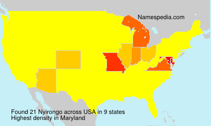 Surname Nyirongo in USA Surname Nyirongo in USA