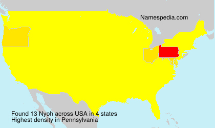 Surname Nyoh in USA Surname Nyoh in USA