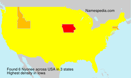 Surname Nyonee in USA Surname Nyonee in USA