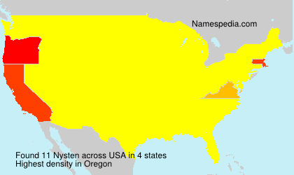 Surname Nysten in USA Surname Nysten in USA