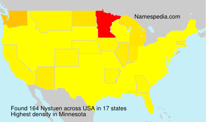 Surname Nystuen in USA Surname Nystuen in USA