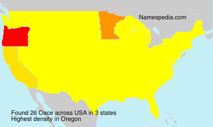 Surname Oace in USA Surname Oace in USA