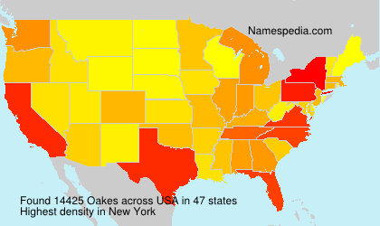 Surname Oakes in USA Surname Oakes in USA