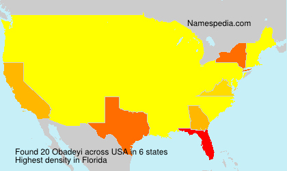 Surname Obadeyi in USA Surname Obadeyi in USA