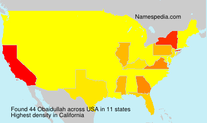 Surname Obaidullah in USA