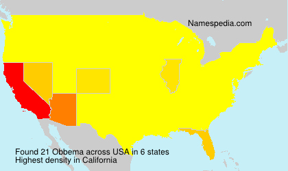 Surname Obbema in USA Surname Obbema in USA