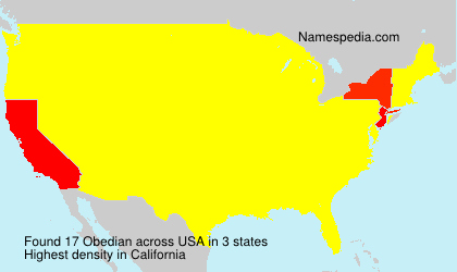 Surname Obedian in USA
