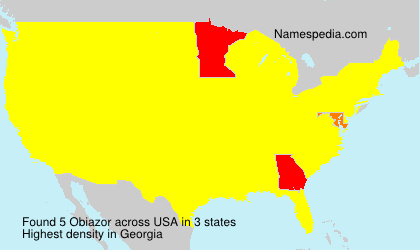 Surname Obiazor in USA Surname Obiazor in USA