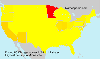 Surname Obinger in USA Surname Obinger in USA