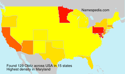 Surname Obitz in USA Surname Obitz in USA